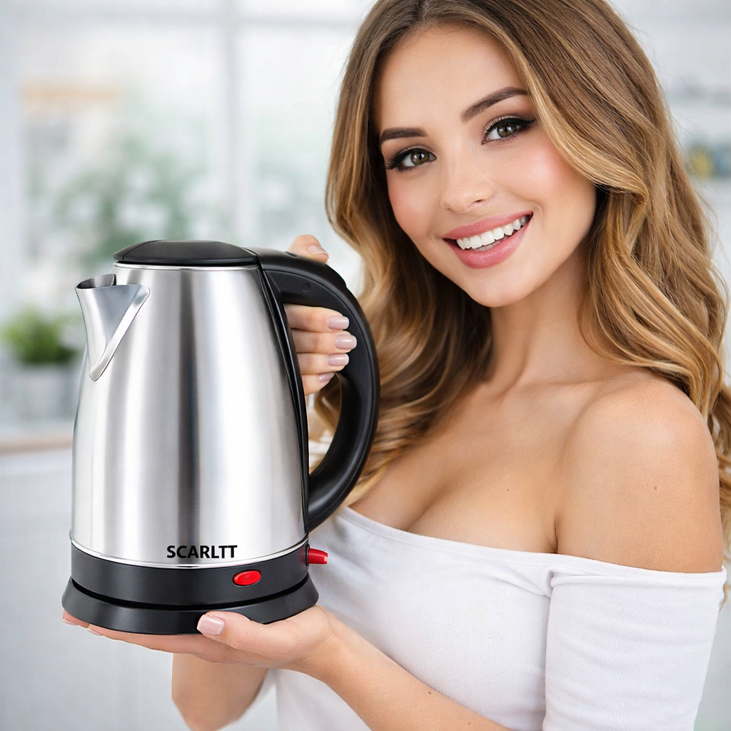 Jarra Hervidora Eléctrica 2L Acero Inoxidable | Calienta Agua en Minutos ⚡